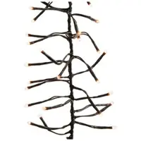 MARELIDA LED Büschellichterkette - Cluster - Blinkfunktion - 768 bernstein LED - L: 6m - Timer - schwarz