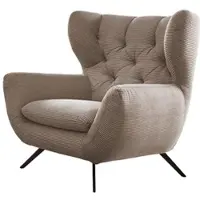 KAWOLA Sessel CHARME Hochlehnsessel Cord taupe