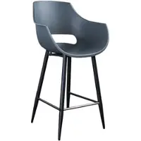 KAWOLA Barhocker ZAJA Barstuhl Sitzhöhe 76 cm Kunststoff grau