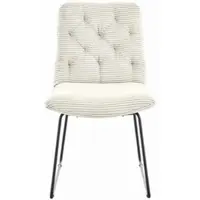 KAWOLA Stuhl NEW CHARME Esszimmerstuhl Cord weiß