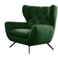 KAWOLA Sessel CHARME Hochlehnsessel Cord smaragd