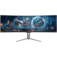 TITAN ARMY C49C1S: 49" Curved Gaming Monitor, 32:9 Dual QHD, 240Hz, 1ms, HDR400, USB-C 65W, KVM