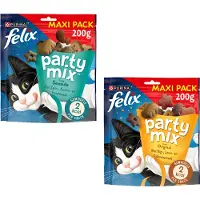 Felix Party Mix Original + Seaside Katzensnacks (2x200g)