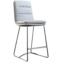 KAWOLA Thekenhocker Vince Thekenstuhl Stoff hellgrau B/H/T: 45x105x58cm