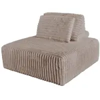 KAWOLA HOCKER MIT RÜCKENKISSEN WIOLO SOFT Taupe Cord
