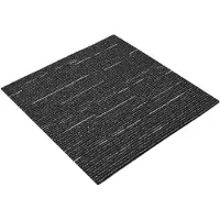 vidaXL Teppichfliese Gestreift Schwarz 50 x 50 cm 4 pcs PP und Bitumen