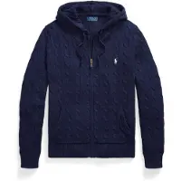 Ralph Lauren für Herren. 710B18057002 Marineblauer Pullover aus Baumwolle mit Zopfmuster (M), Lässig
