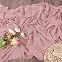 OEM 2 elegante Stoffdecken aus waschbarer Mousseline, romantische, semi-transparante Dekorationsstoffe, für Bohemehochzeitspaare, Hochzeitstischlampe, Pfeiler, Geburtstagstisch, 80x300 cm