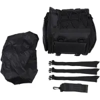 Gistuch Motorrad-Heckgepäcktasche, 20 l–30 l, erweiterbar, mehrere Taschen, Motorrad-Kofferraum-Aufbewahrung mit Regenschutz und 4 Befestigungsgurten