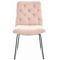 KAWOLA Stuhl NEW CHARME Esszimmerstuhl Cord rosa