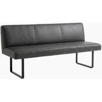 KAWOLA Esszimmerbank ELEEN Leder schwarz 243cm