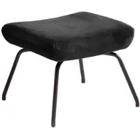 KAWOLA HOCKER LOTTE Schwarz Velvet