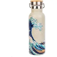 Erik Editores The Great Wave Of Kanagawa Hokusai Metallflasche Mit Griff