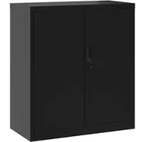 Décoshop26 - Büromöbel-Schubladenelemente mit abschließbaren Türen 79 x 40 x 90 cm schwarzer Stahl DEC024588
