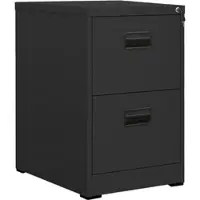 Décoshop26 - Büroschrank mit Schubladen 2 Schubladen 46 x 62 x 72,5 cm anthrazitfarbener Stahl DEC024501
