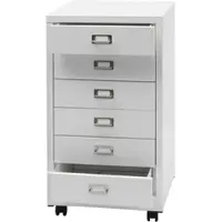 Décoshop26 - Büroschrank mit Schubladen 75 x 40 x 41 cm 6 Schubladen weißes Metall 04_0008272