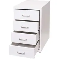 Décoshop26 - Büroschrank mit Schubladen 48 x 28 x 41 cm 4 Schubladen weißer Stahl 04_0008261