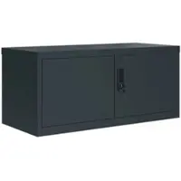 Décoshop26 - Büromöbel-Schubladenelemente mit abschließbaren Türen 90 x 40 x 40 cm anthrazitfarbener Stahl DEC024507 DEC024507