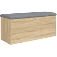 Décoshop26 - Aufbewahrungsbank Farbe Sonoma-Eiche 102 x 42 x 45 cm braunes Holzwerkstoff DEC024747 DEC024747