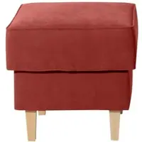 58 aufm Kessel HOCKER Karlen Bezug Veloursstoff Buche natur / terracotta | Gr.: onesize