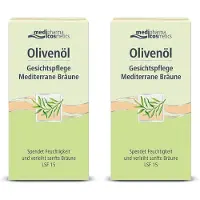 Medipharma cosmetics Olivenöl Gesichtspflege Creme mediterrane Bräune 2x 2x50 ml