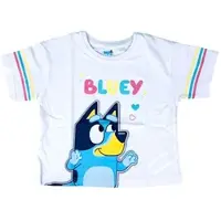 Bluey T-Shirt Crop Top in Weiß | Gr.: 116