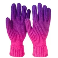 StyleBREAKER Strickhandschuhe mit Farbverlauf in Violett-Pink | Gr.: onesize
