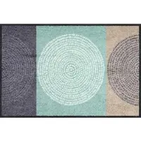 Salonloewe Fußmatte in grau/mint | Gr.: 75 x 190 cm