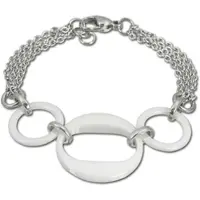 Amello Armband Edelstahl, Keramik ca. 18,5cm bis 20cm 3 Ringe | Gr.: onesize