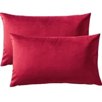 Redbest Samt Kissenhülle im 2er-Pack Kingsville in rot | Gr.: 50 x 50 cm
