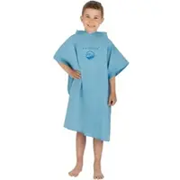 Normani Kinder Badeponcho aus schnelltrocknendem Mikrofaser in Blau | Gr.: 75 x 90 cm