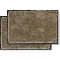 Astra Fußmatte für Innen LAVA 2ER SET 2 in Beige | Gr.: 40 x 60 cm