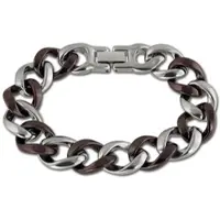 Amello Armband Edelstahl, Keramik ca. 18,5cm ca. 1,5cm x 1,7cm (Gliedergröße) Panzer | Gr.: onesize