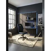 KADIMA DESIGN Kinderdrehstuhl Höhenverstellbar Ergonomisch Ohne Armlehne LUAN, Schwarz 63x63x103 cm