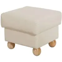 58 aufm Kessel HOCKER Kasha Bezug Kunstleder Buche natur / beige | Gr.: onesize