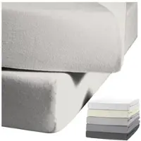 Jack Biber Spannbettlaken Spannbetttuch in Silber | Gr.: 180x200 cm