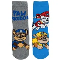 Paw Patrol 2er Pack Socken Sneaker Kindersocken Söckchen in blau/grau | Gr.: 31-34