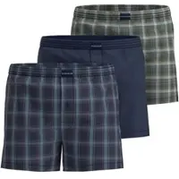 Tom Tailor Webboxershorts 3Er Pack Nürnberg in blau-dunkel-Karo | Gr.: XL