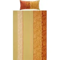 Erwin Müller Edel Flanell Bettwäsche in gelb-orange | Gr.: 135x200 cm (80x80 cm)