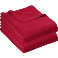 Erwin Müller Baumwolle Wohndecke 2er-Pack in rot | Gr.: 150 x 220 cm