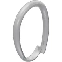 Interdeco DUSCHVORHANGRINGE verschließbar 65/49 mm für Duschvorhangstange / Spannstange, Glasklar, Packung 10 Stück