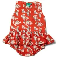 Little green radicals Rüschen-Romper in Rot | Gr.: 3-6 MONATE