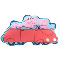 United labels Peppa Pig Peppa Wutz Dekokissen - Familie im Auto 48 x 28 cm in blau/rot | Gr.: onesize
