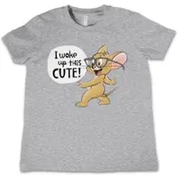 Tom and Jerry Shirt "Jerry I Woke Up This Cute Kids T-Shirt" in Grau | Gr.: S