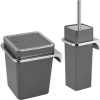 Bremermann Badezimmer-Set Zubehör-Set 2-tlg. Savona grau | Gr.: onesize