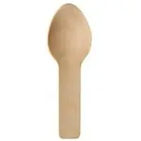 Papstar Fingerfood-Löffel aus Holz "pure", 7,6 cm, ideal für Snacks | Folie (150 Stück)