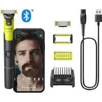 Philips OneBlade 360 Face+Body QP4631/30, Elektrischer Bart- & Körpertrimmer, Rasierer, 360° Klingen-Technologie, 5-in-1 verstellbarer Kamm, Body Kit