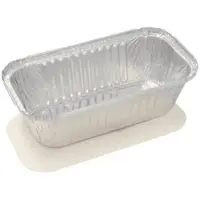 Papstar 100 Stück Aluschalen + Einlegedeckel, PE-beschichtet eckig 0,8 l 4 x 15 x 21,4 cm