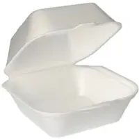 Papstar Starpak Hamburger-Boxen mit Klappdeckel, XPS 7,5 cm x 12 cm x 12 cm weiß 500 Stück