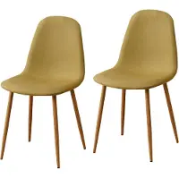 HTI 2er Set Stühle SavannahW Webstoff Retro-Design, B43,5xH88,5 cm, Sitzhöhe 47 cm